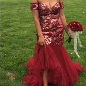 Red/burgundy prom dress